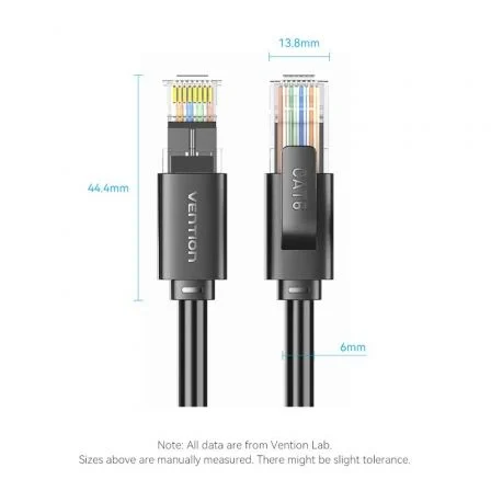 Vention Cable de Red Ethernet Cat6 UTP IBRBK 8m Negro